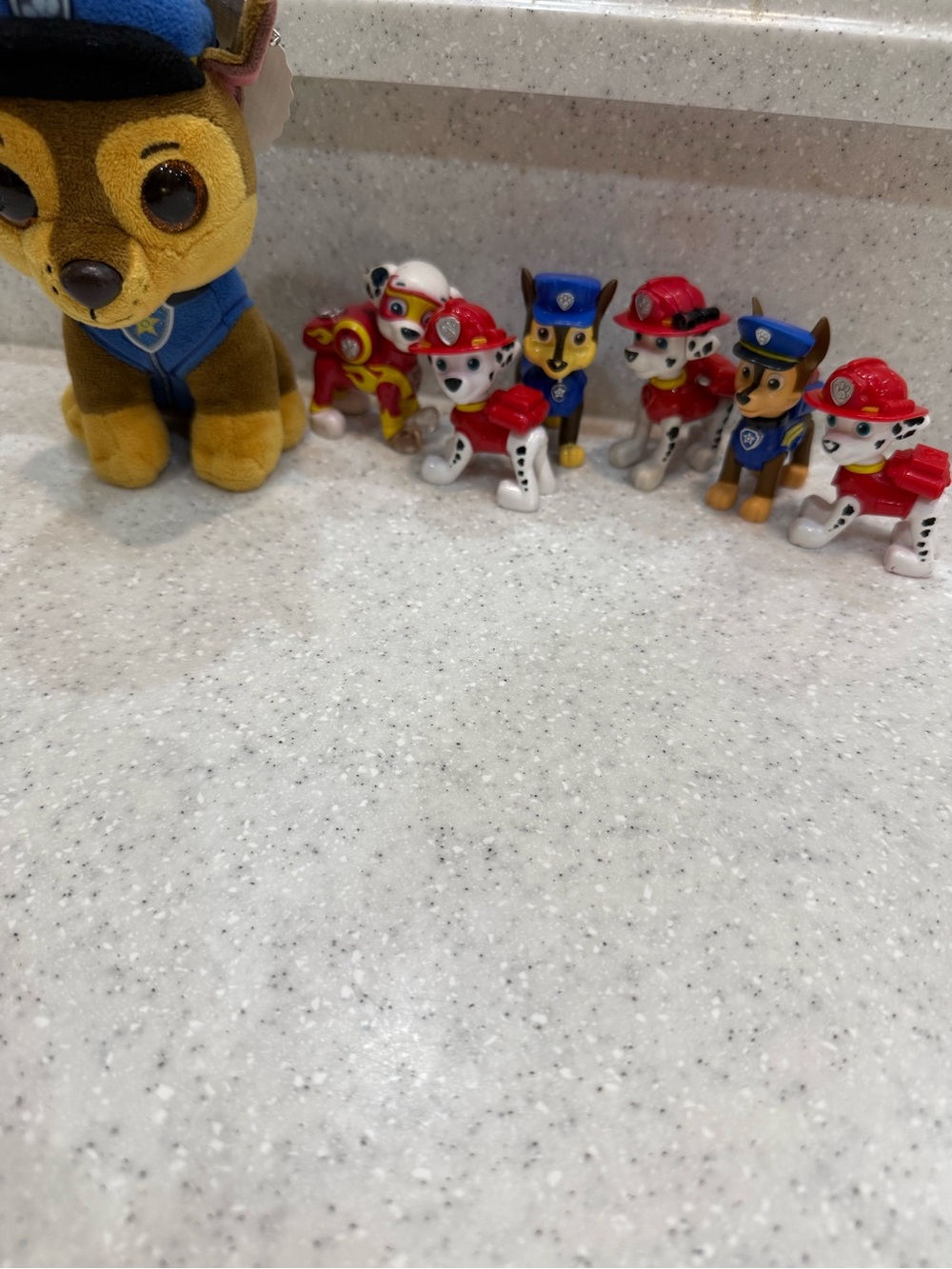 🎉 Paw Patrol Mini Figures Set - Blue, Red, White, Yellow